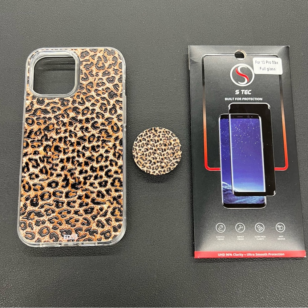 iPhone 13 Pro Max Hand Grip Phone Case W/ Screen Protector